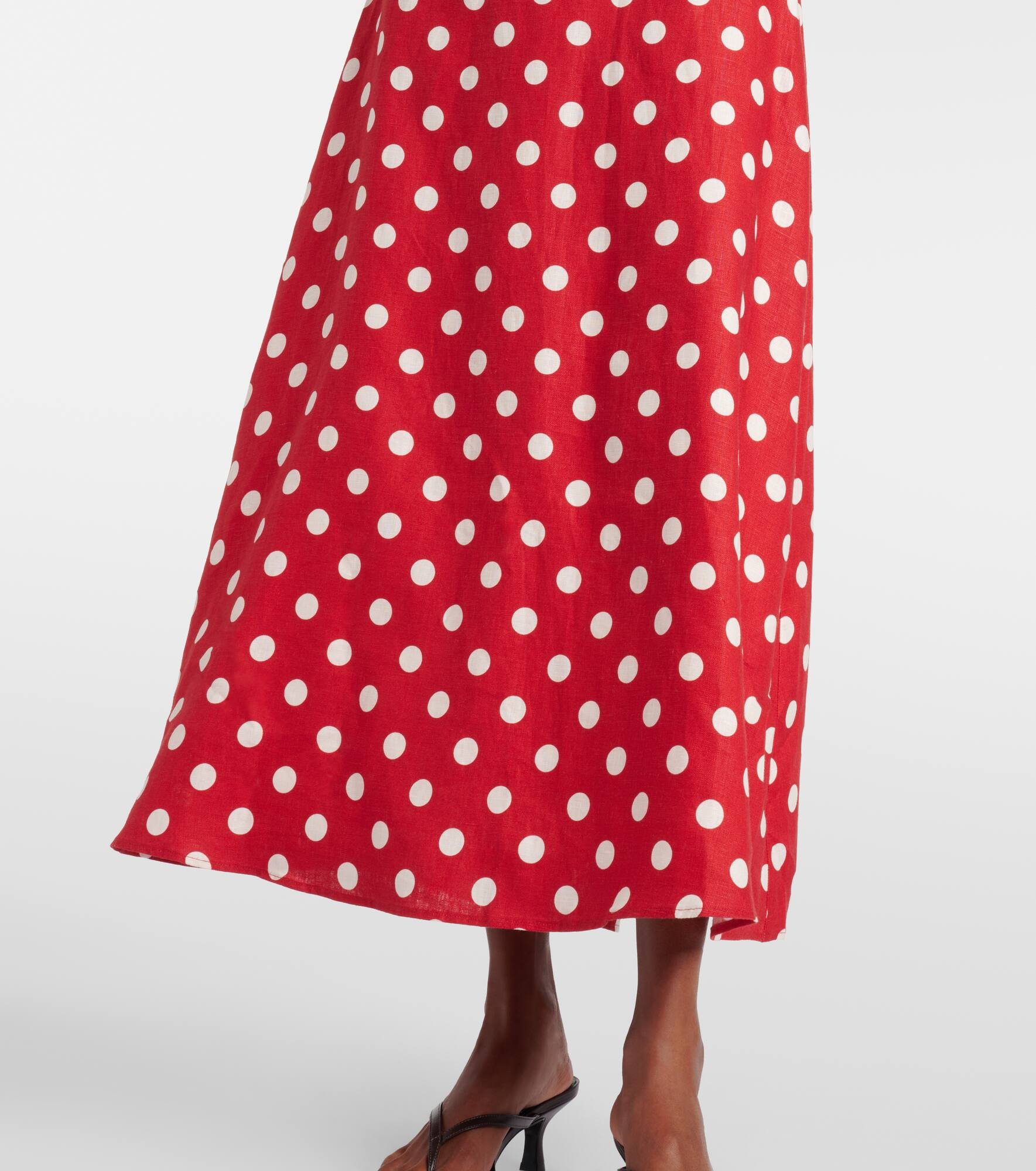 Lori polka-dot linen maxi dress - 5
