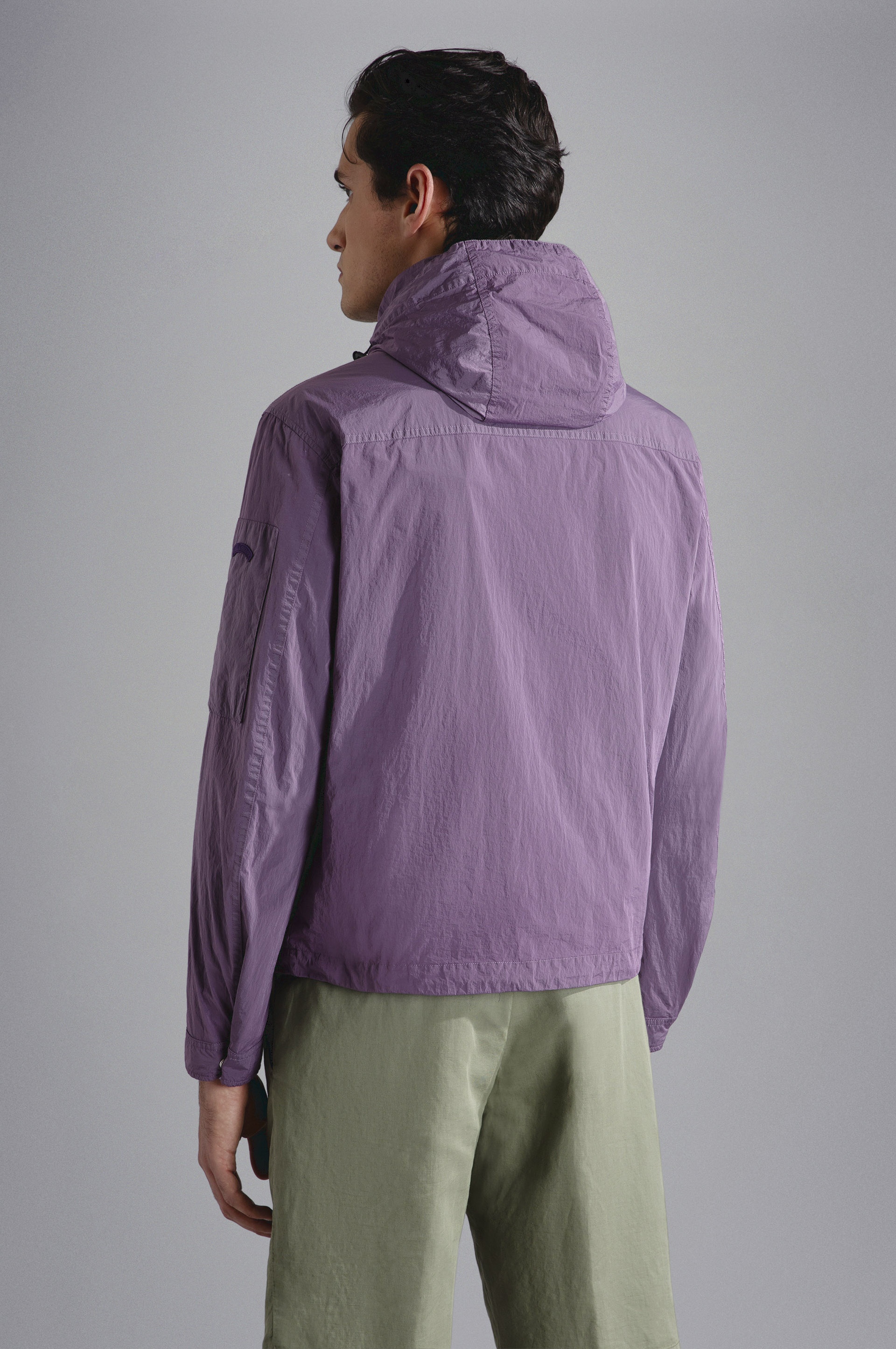 GARMENT DYED CRINCKLE NYLON WINDBREAKER - 3