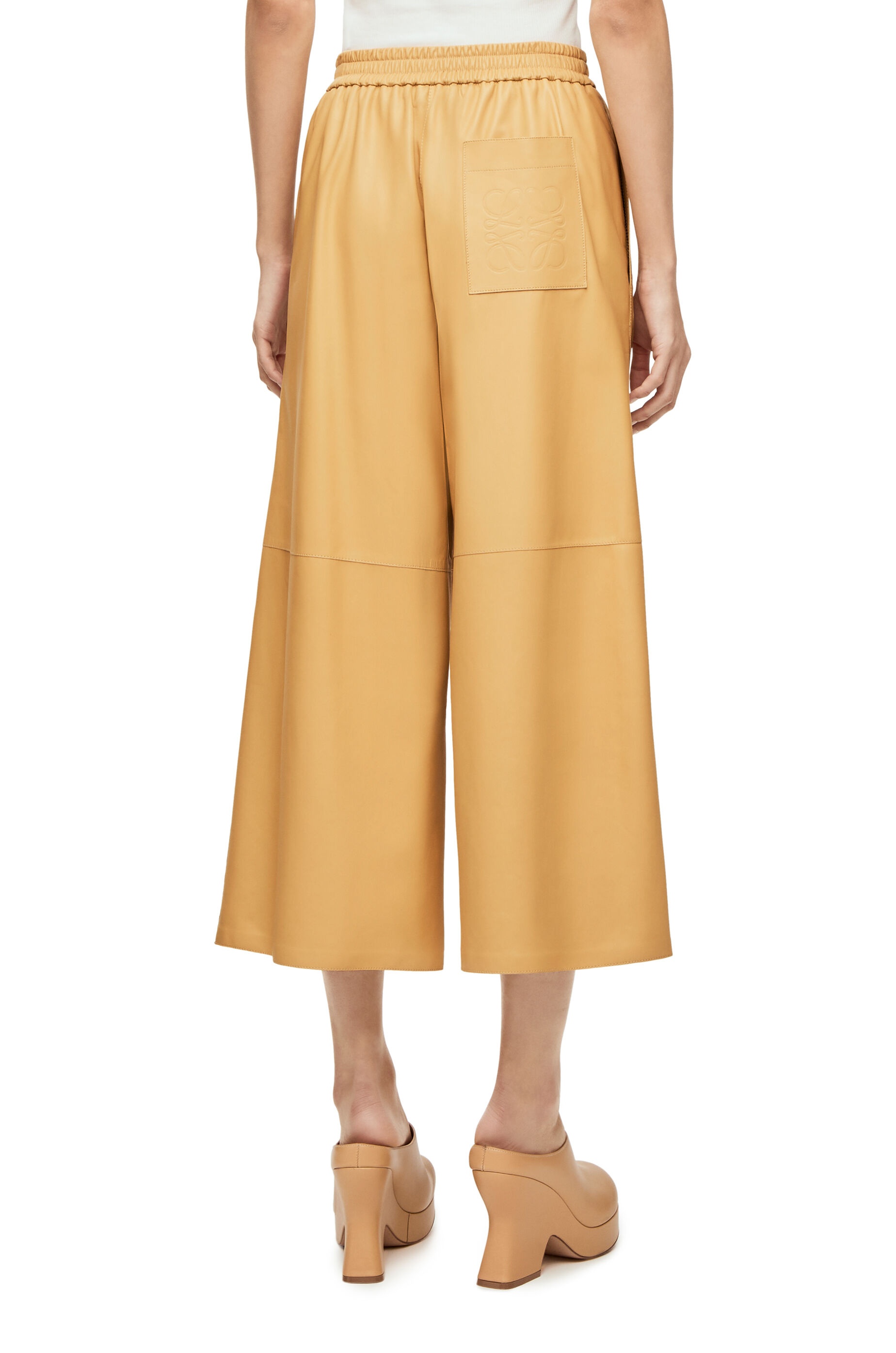 Cropped trousers in nappa - 4