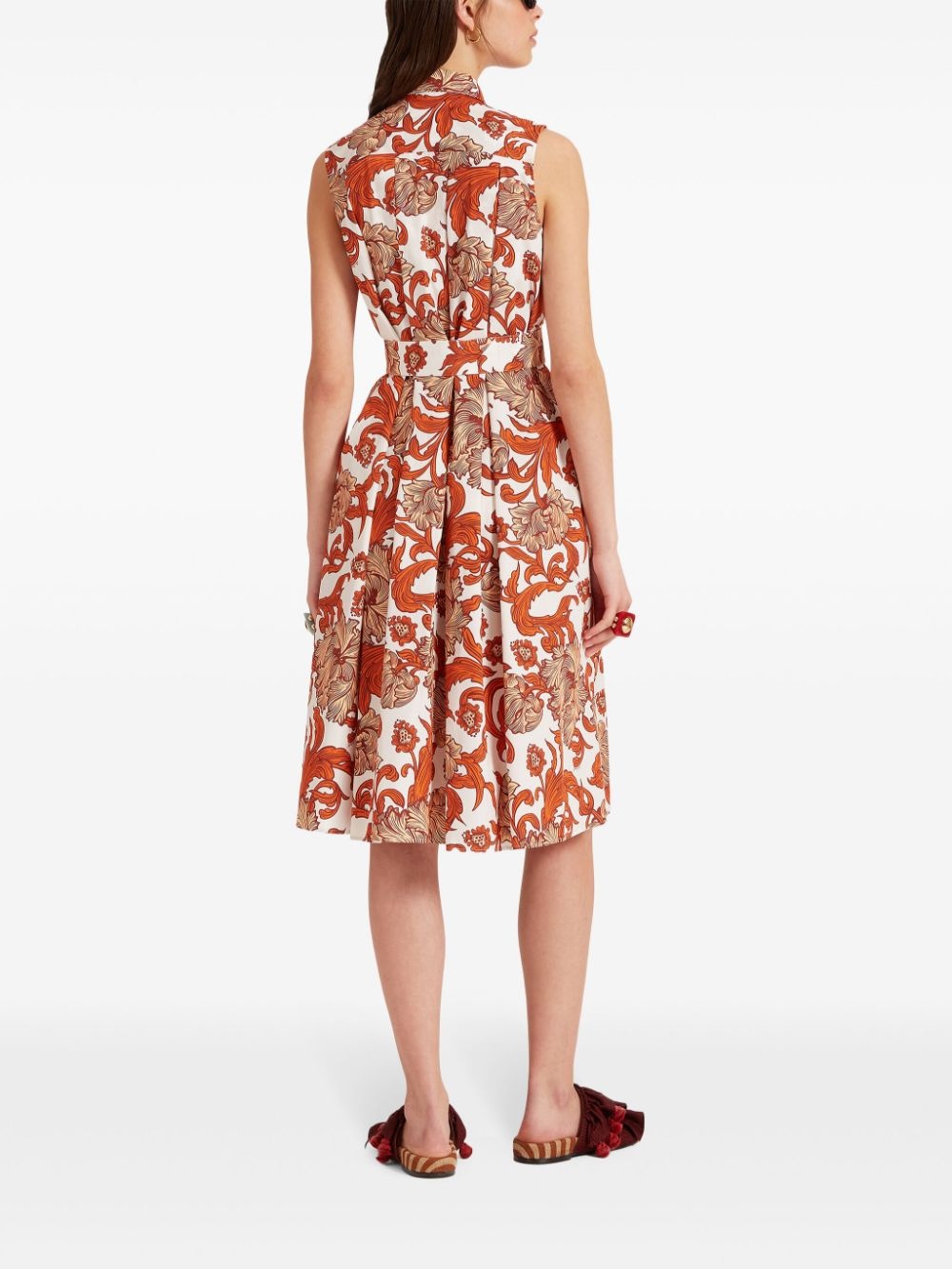 Tootsie lace-panelling midi dress - 3