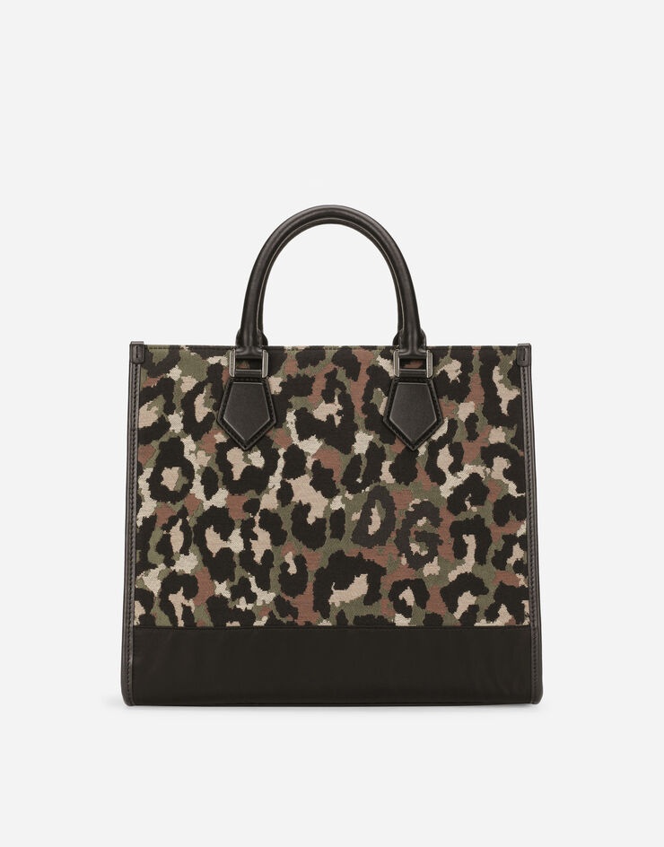 Small camouflage jacquard shopper - 4