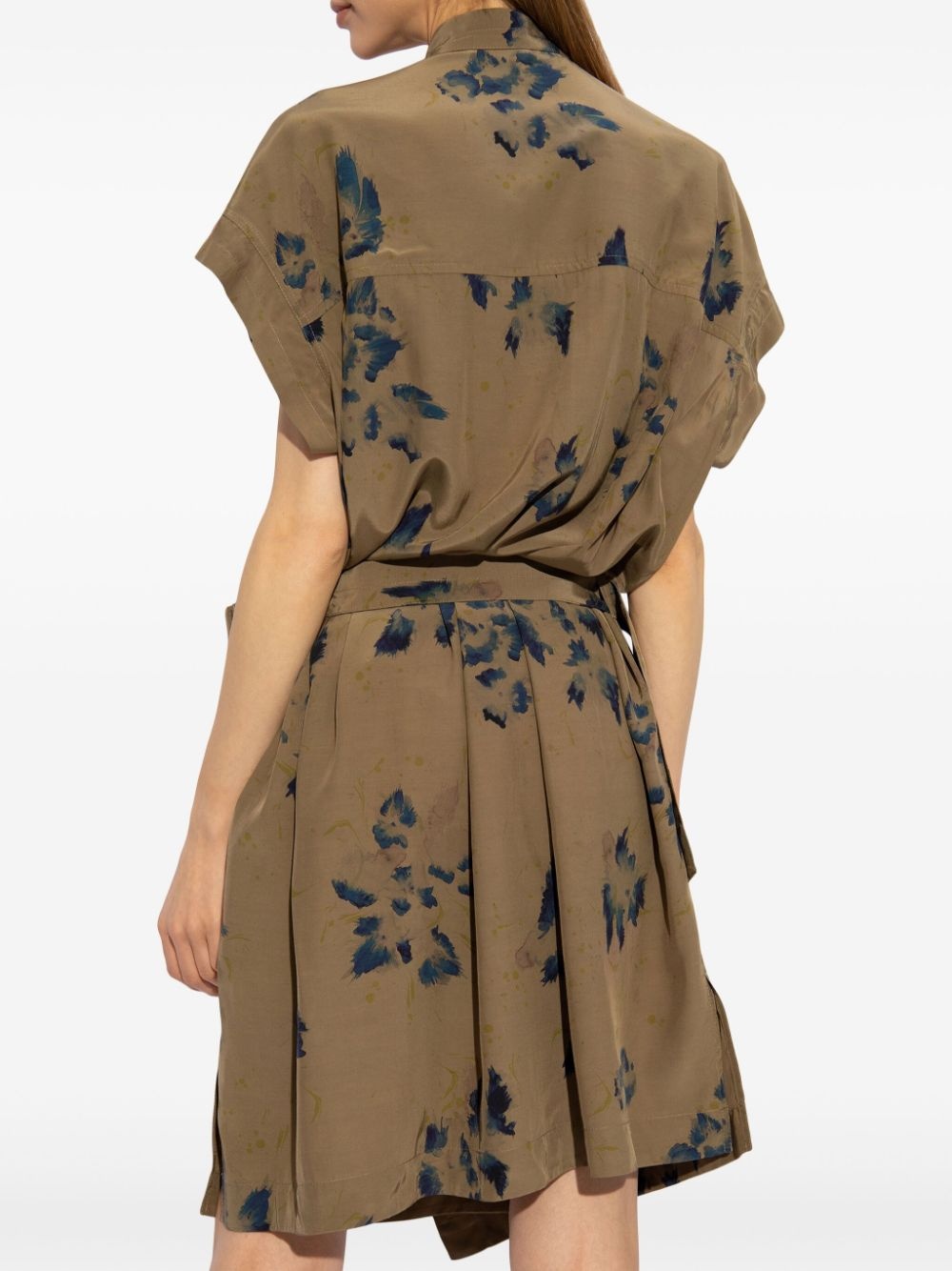 asymmetric floral-print dress - 4