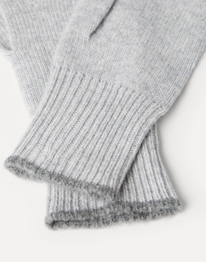 Brunello Cucinelli Cashmere knit gloves outlook