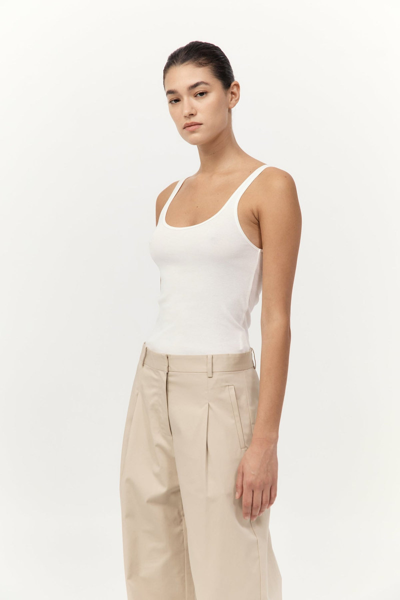 Cotton Barrel Leg Pants - Champagne 4