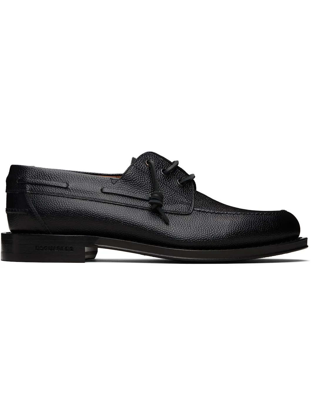 Black Neoclassic Boat Shoe Derbys - 1