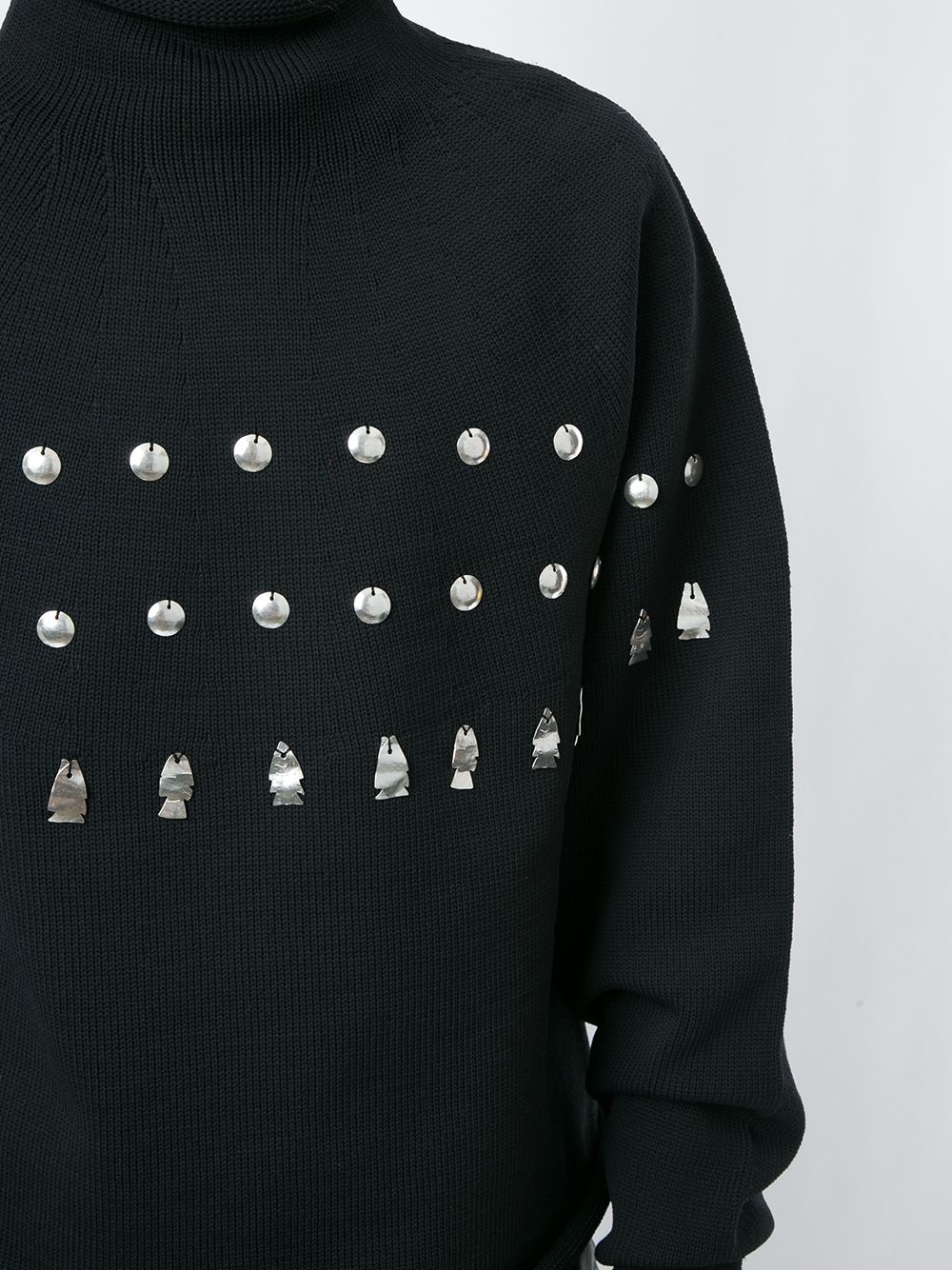 embellished turtleneck jumper - 5