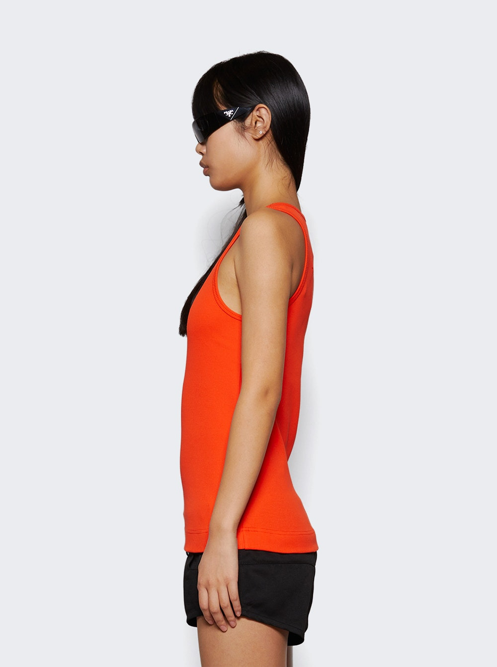 4g Rib Tank Top Orange - 3