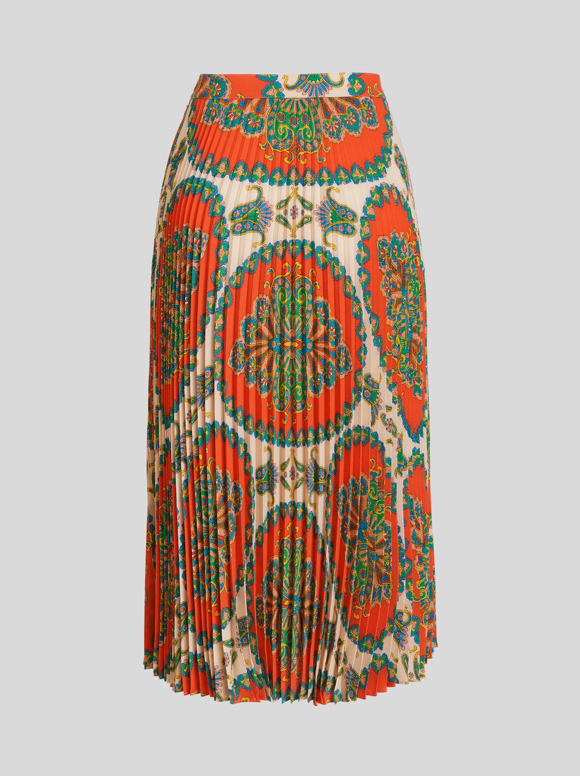 PAISLEY MEDALLION PLEATED SKIRT - 5