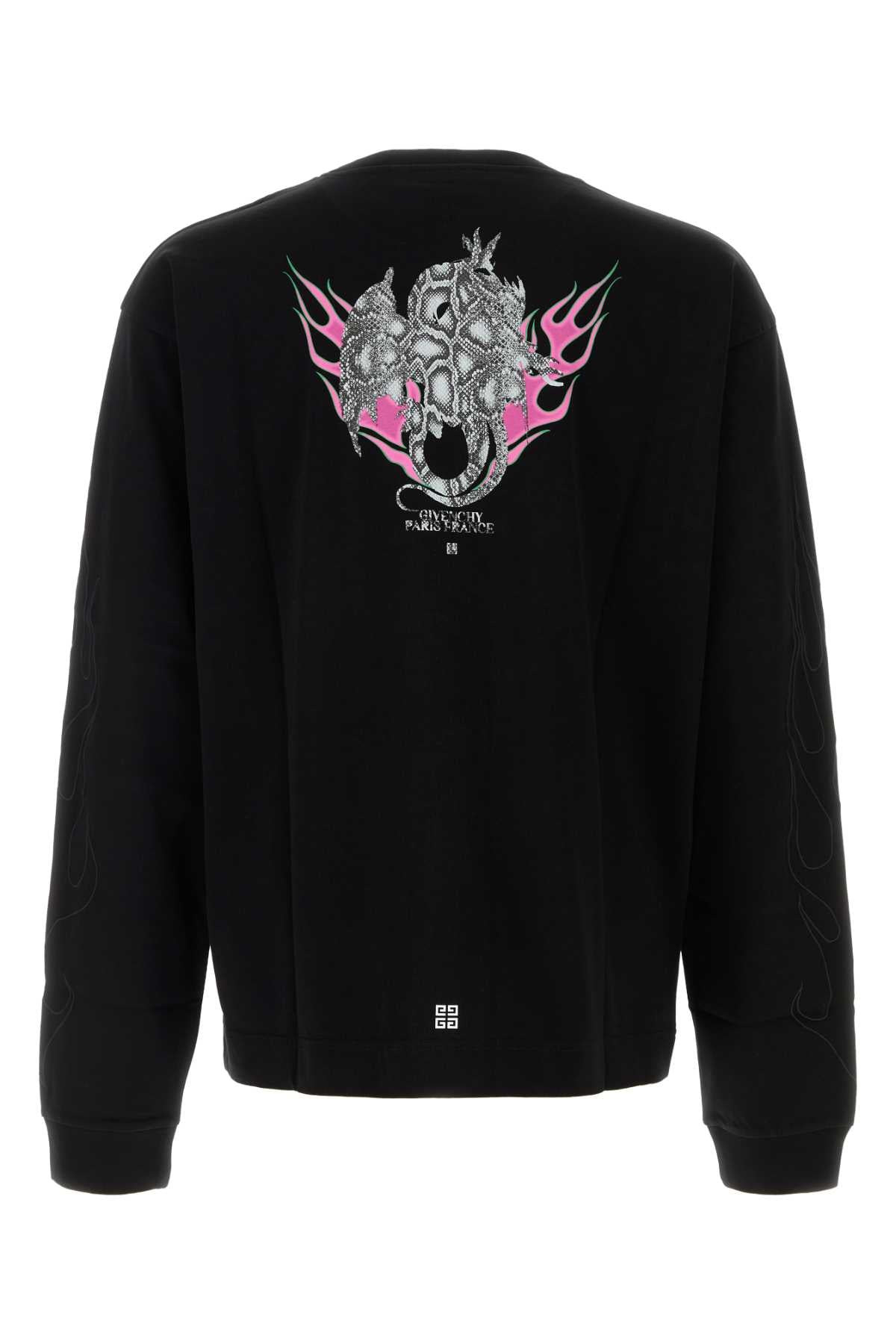Givenchy Men Black Cotton T-Shirt - 2
