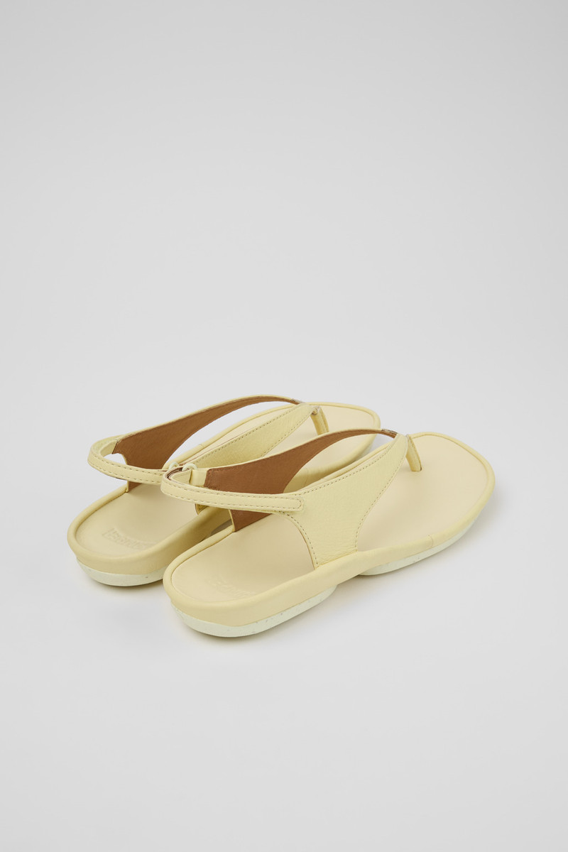 CAMPERLAB Yellow Leather Sandals for Women. outlook