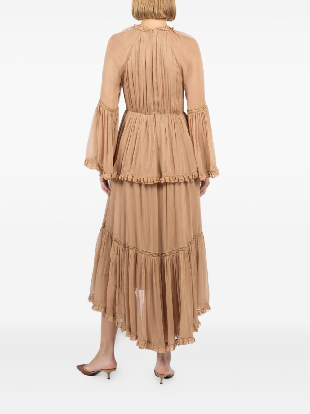 Hypnotic asymmetric-hem midi dress - 4