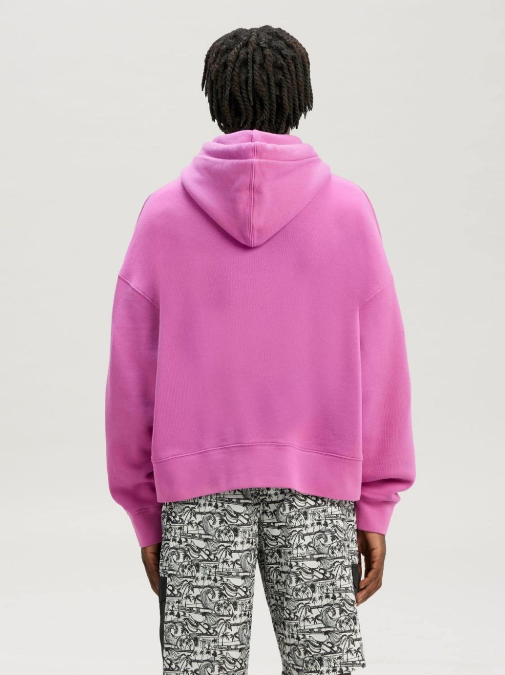 palm-embroidered organic cotton hoodie - 5