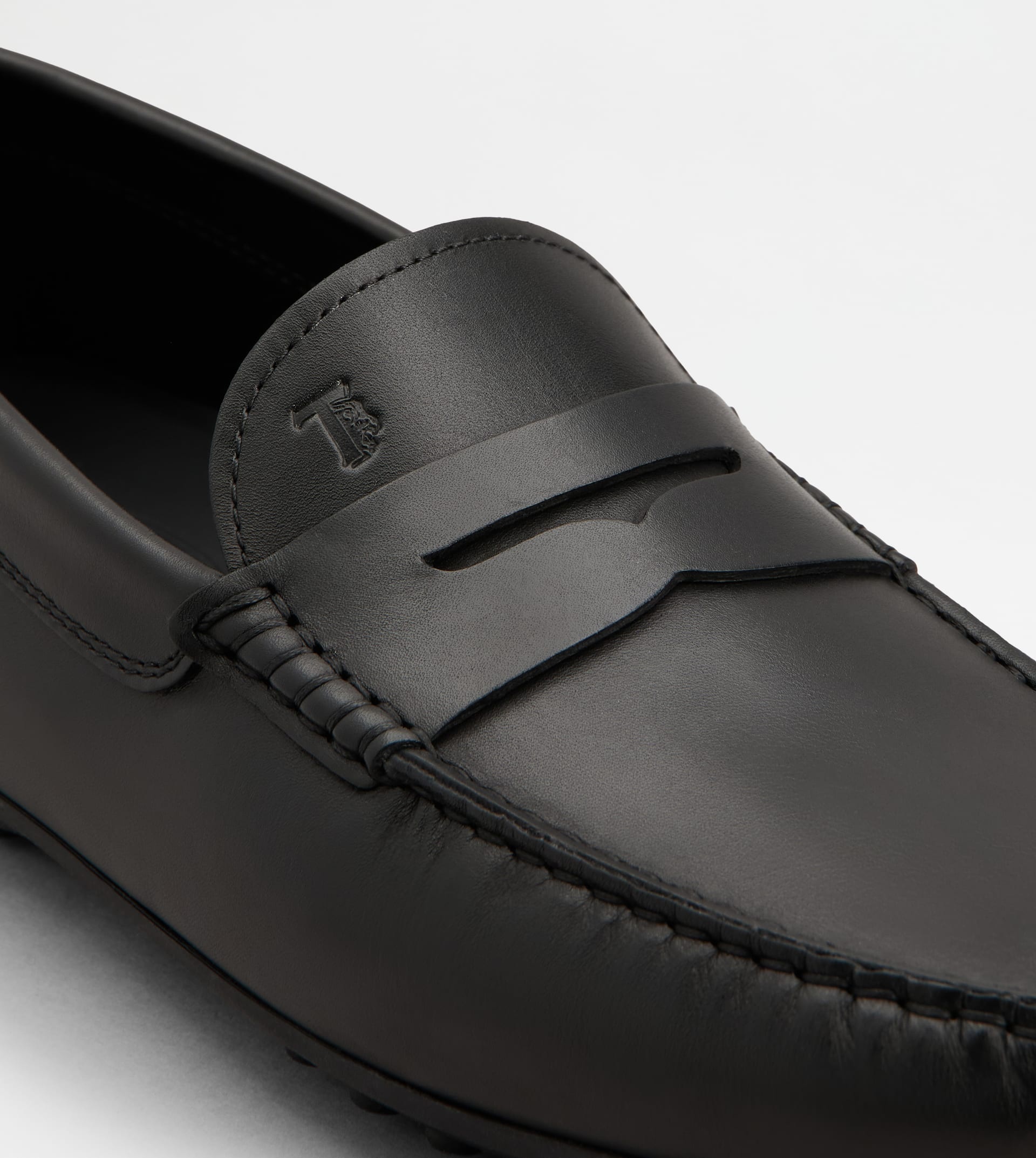 CITY GOMMINO DRIVING SHOES IN LEATHER - BLACK - 6