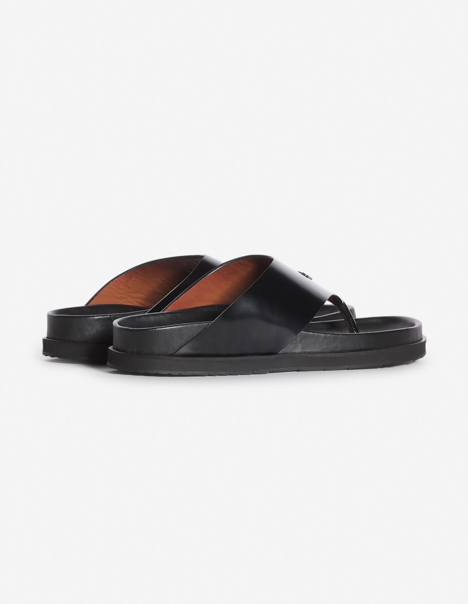 PROFILE FOX LEATHER SANDALS - 4