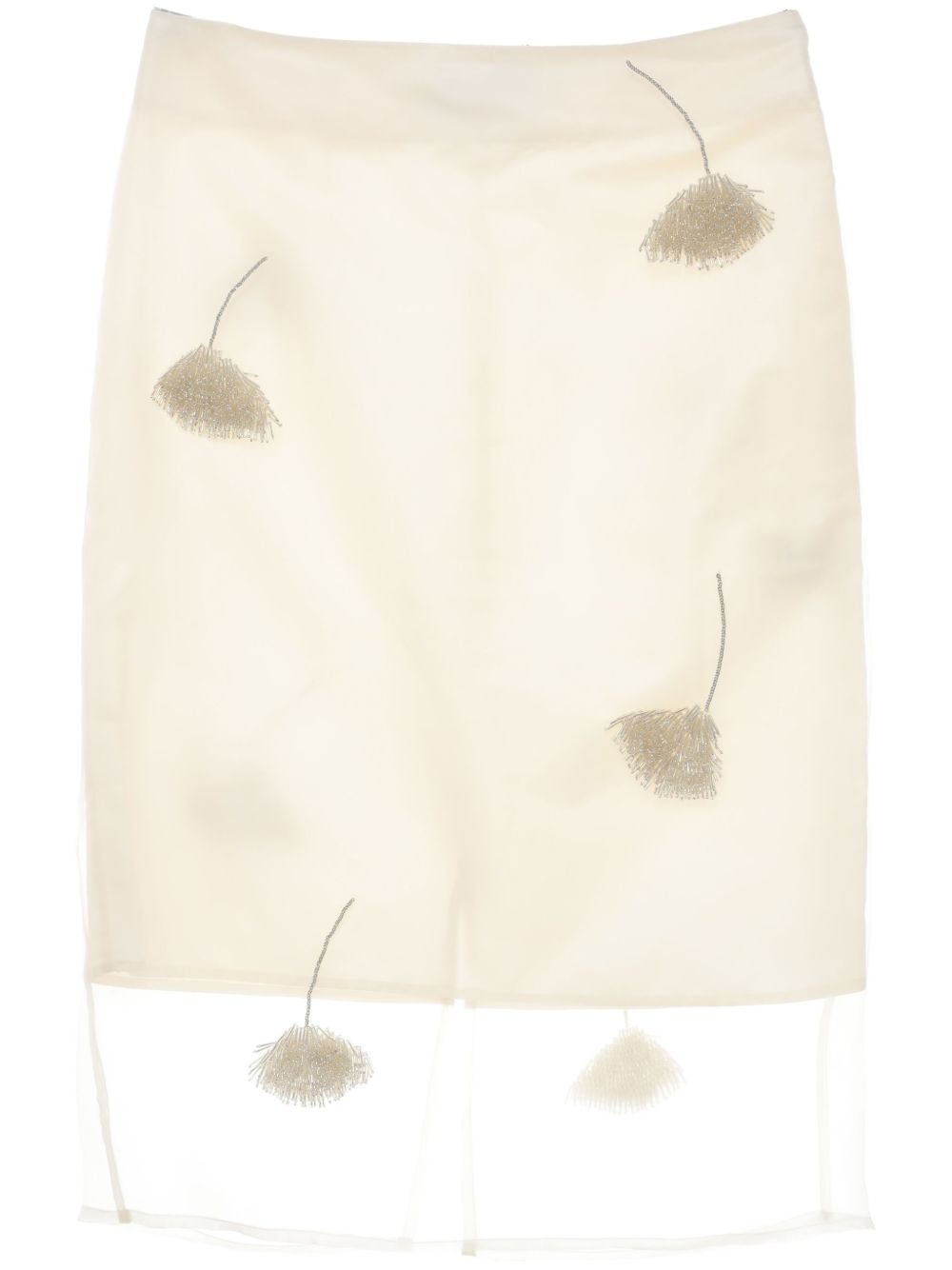 bead-embellished skirt - 1