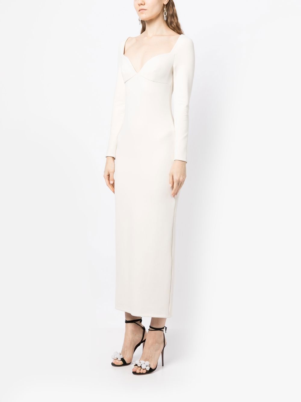 long-sleeve midi dress - 3