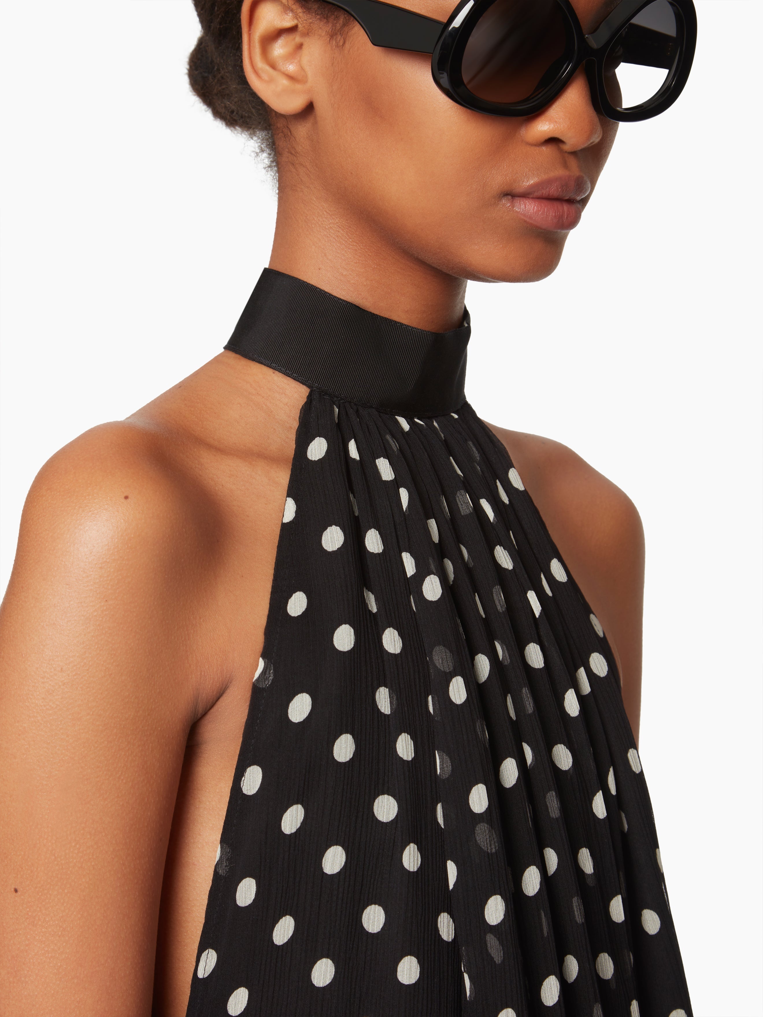 HALTERNECK MINI DRESS WITH PEPLUM - 3