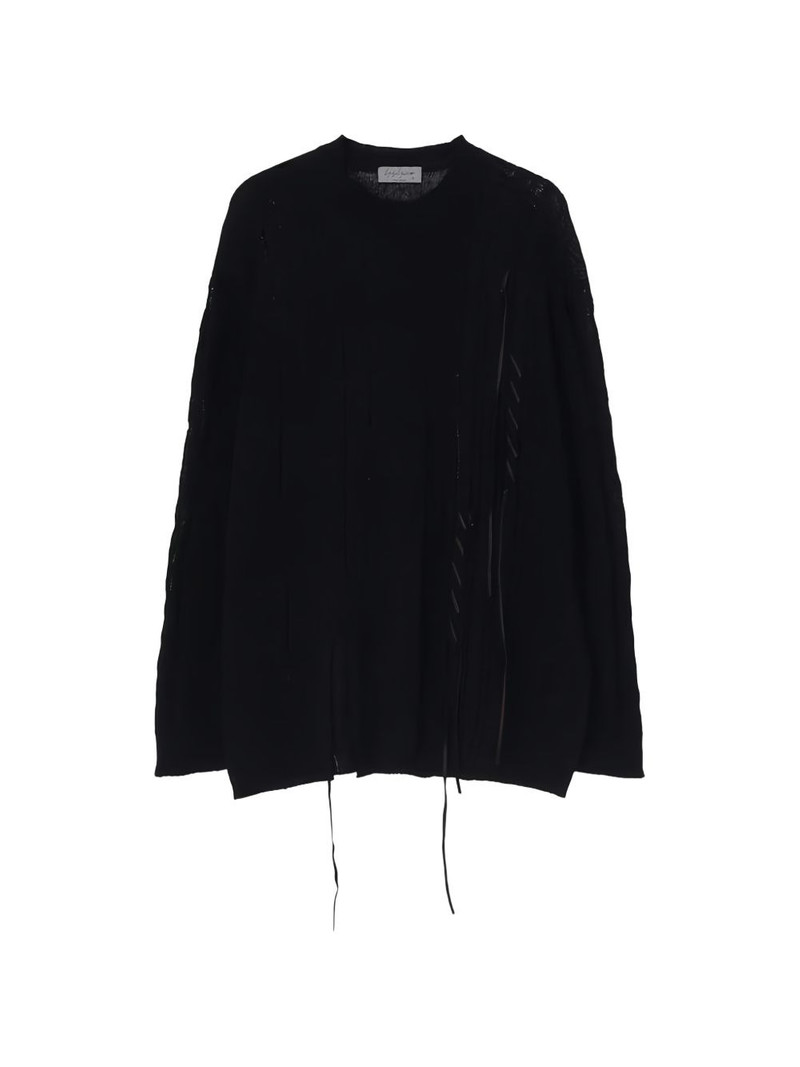distressed crew-neck sweater 1