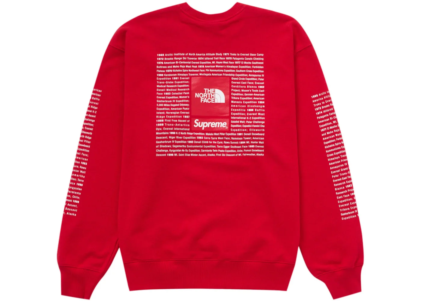 Supreme The North Face Crewneck Red - 1