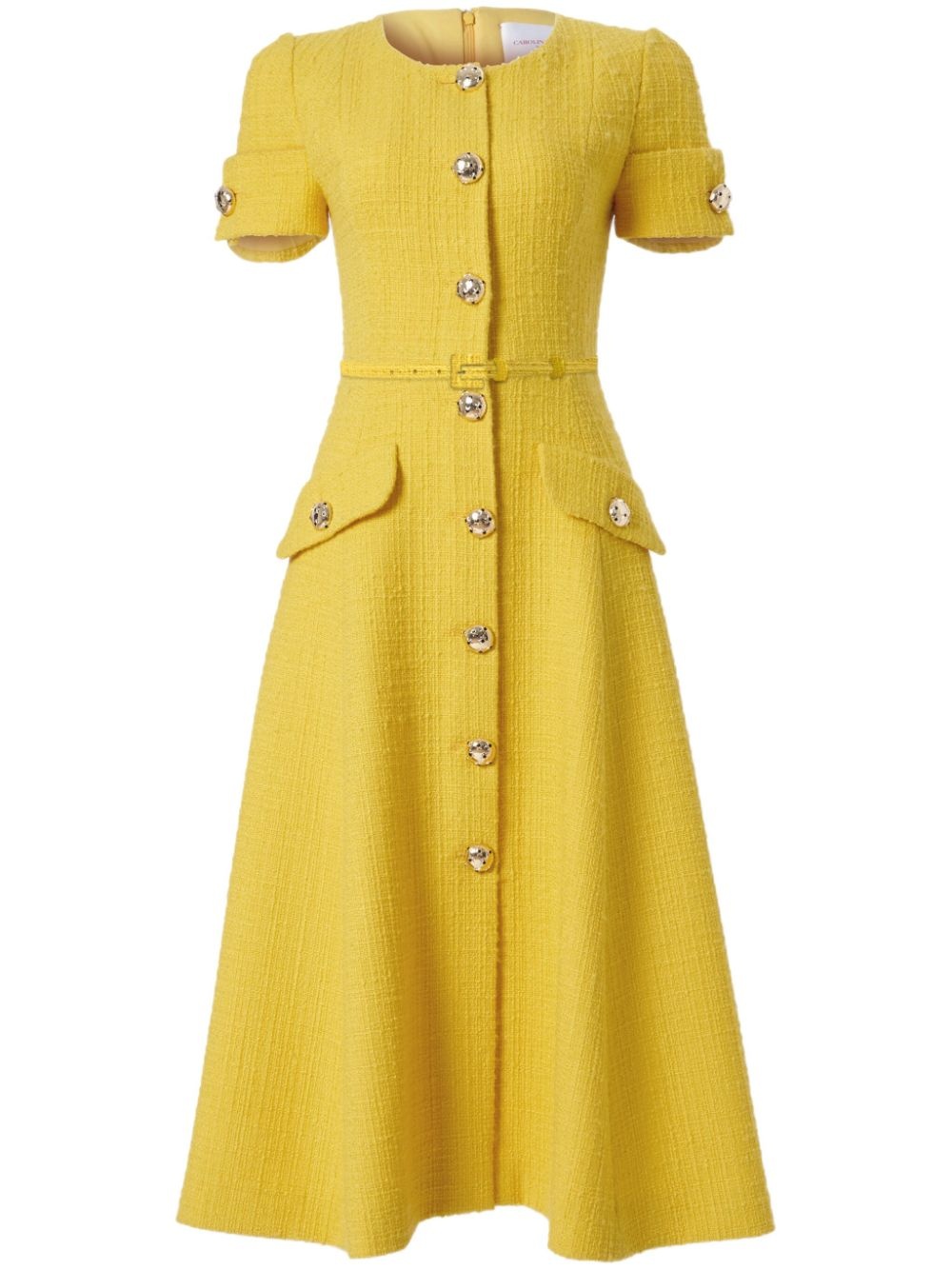 tweed midi dress - 1