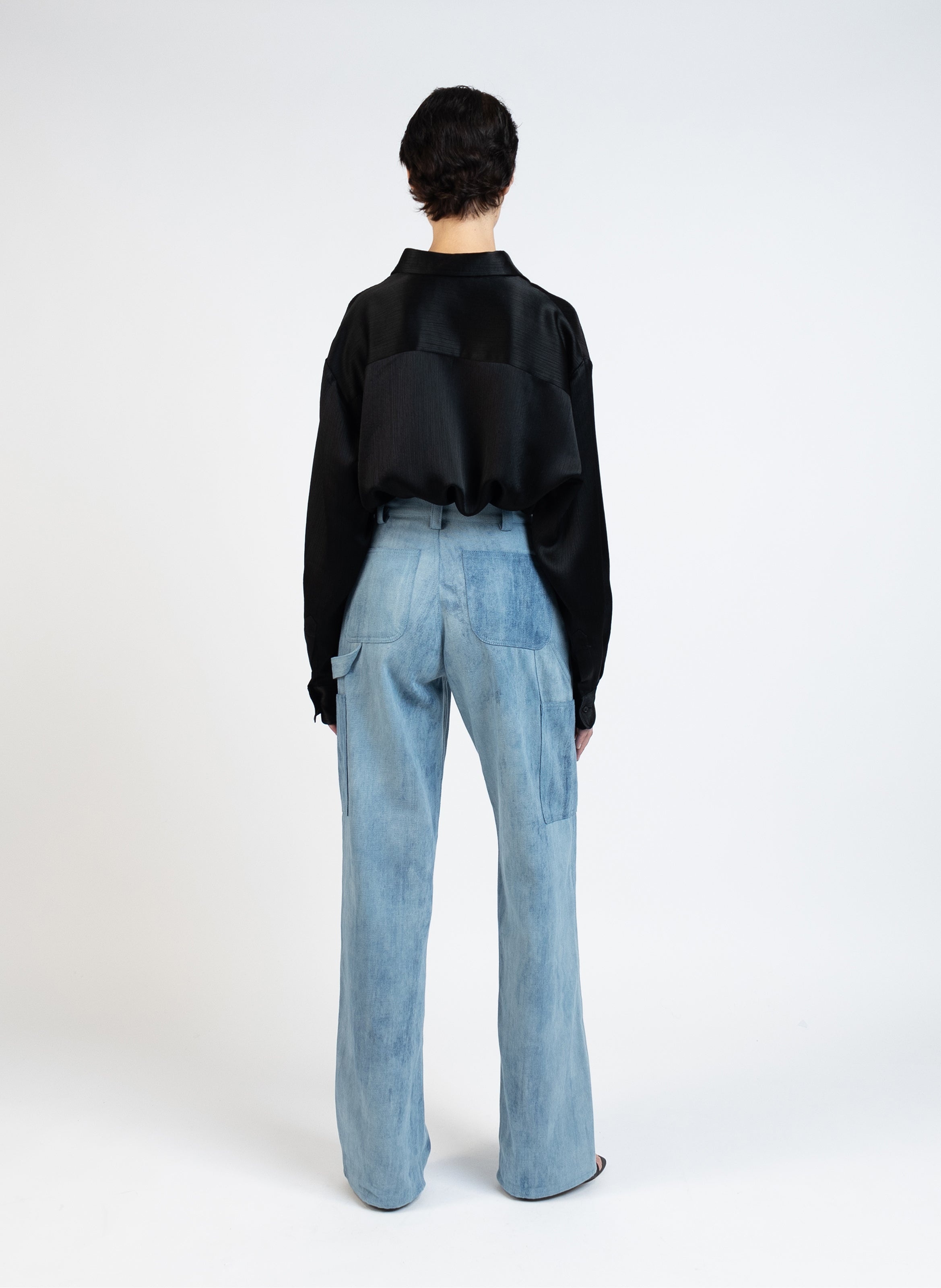 Straight shirt/Black - 6