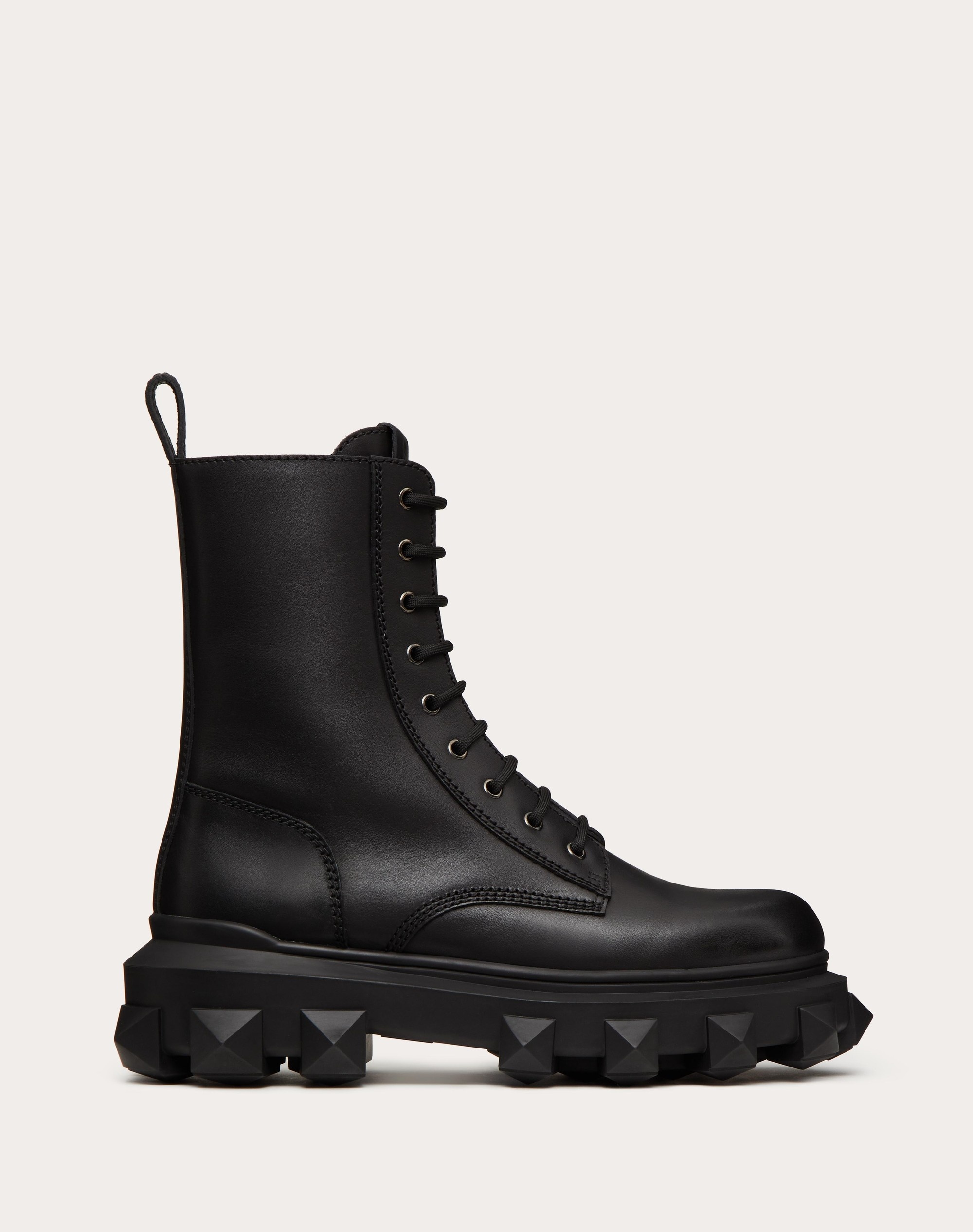 TRACKSTUD CALFSKIN COMBAT BOOT - 1