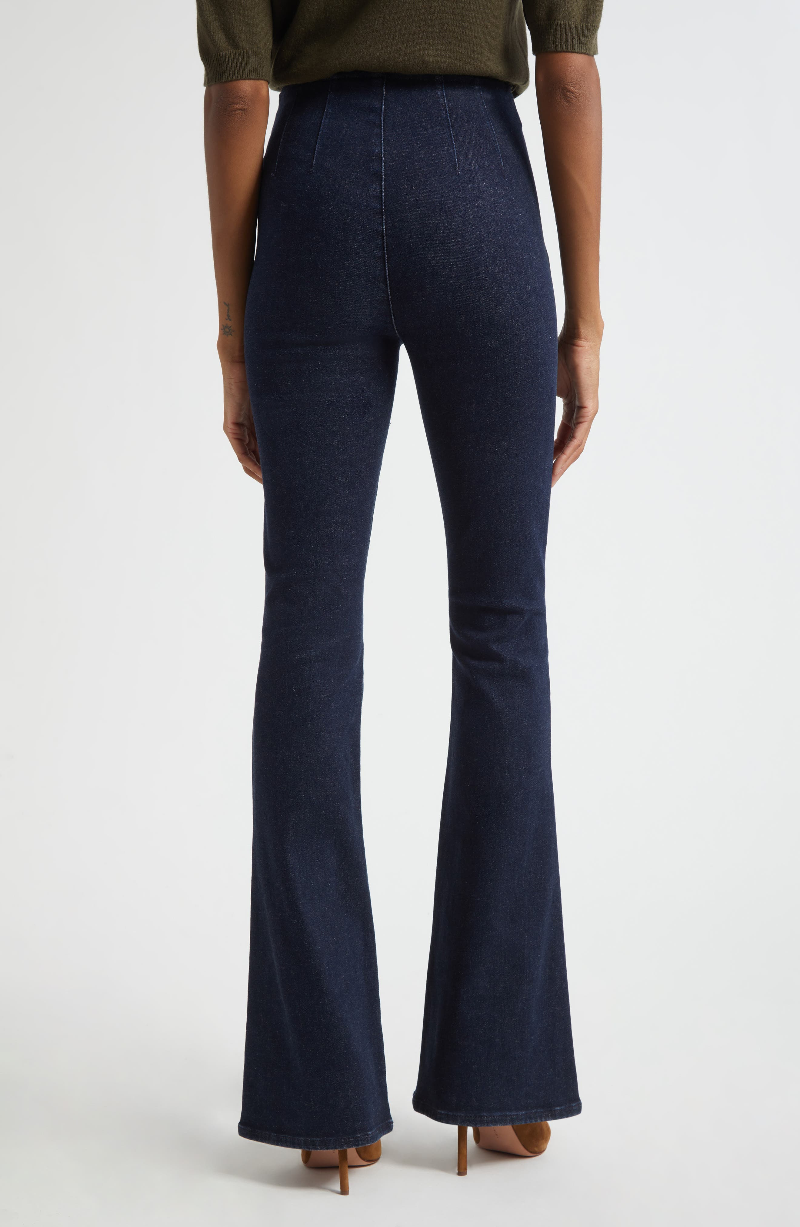 Veronica Beard Beverly Off-Duty High Waist Flare Jeans in Oxford at Nordstrom - 3