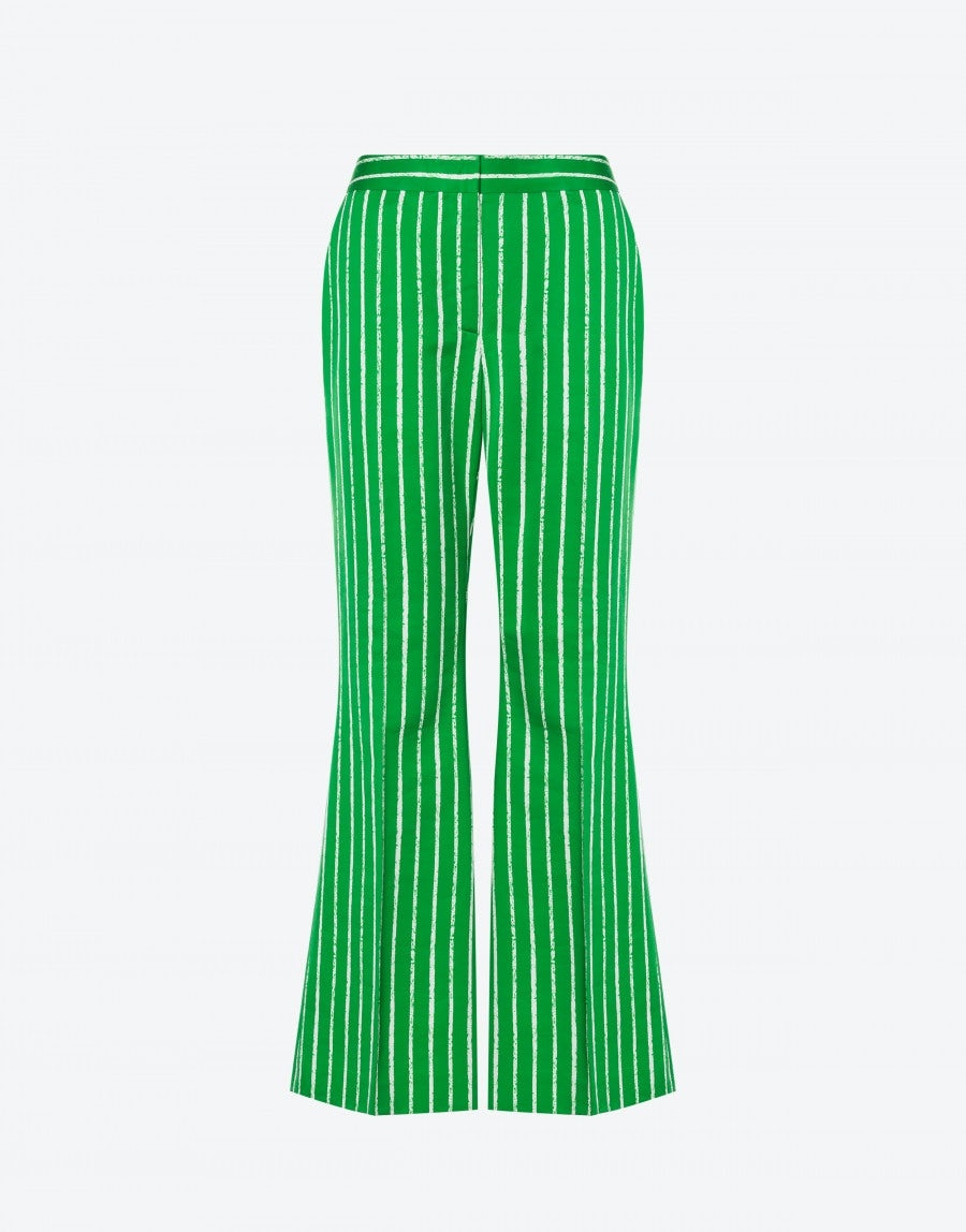 PINSTRIPES PRINT TWILL TROUSERS - 1