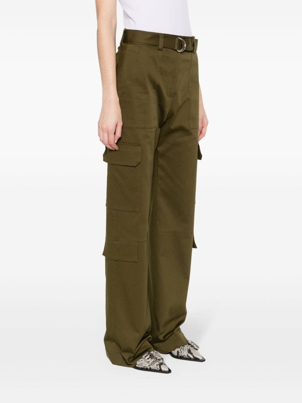 straight-leg cargo trousers - 3