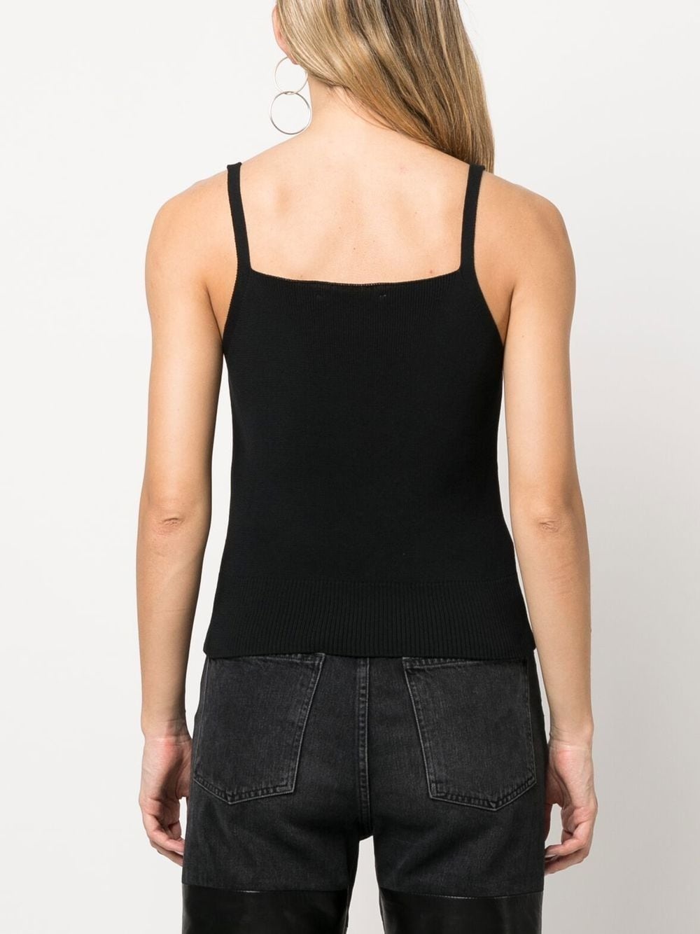 ribbed-knit singlet top - 4