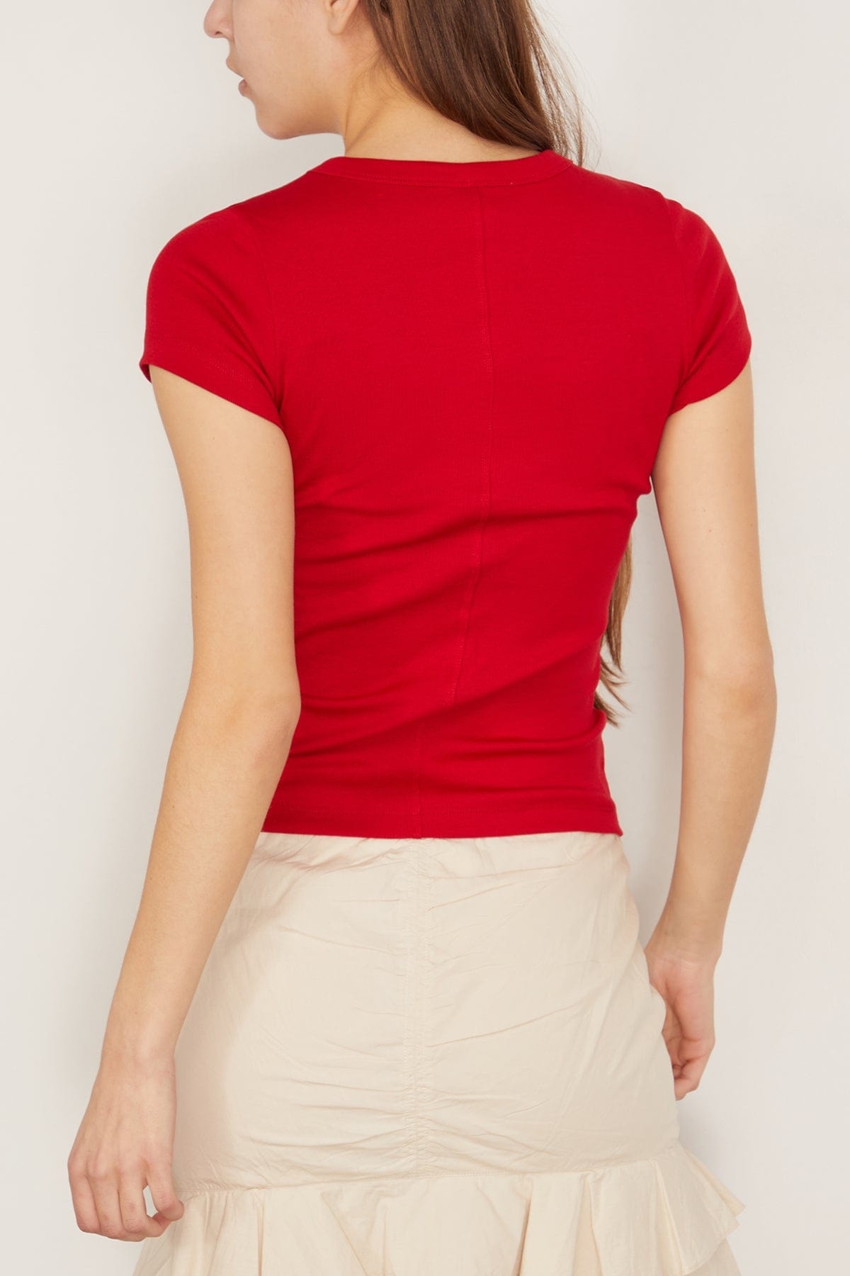 Car Baby Tee in Red - 4