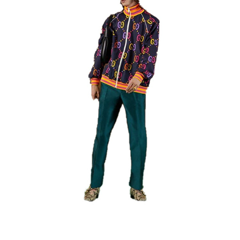 Gucci Jumbo GG Technical Jersey Zip Jacket 'Navy' 701623-XJELH-4681 4