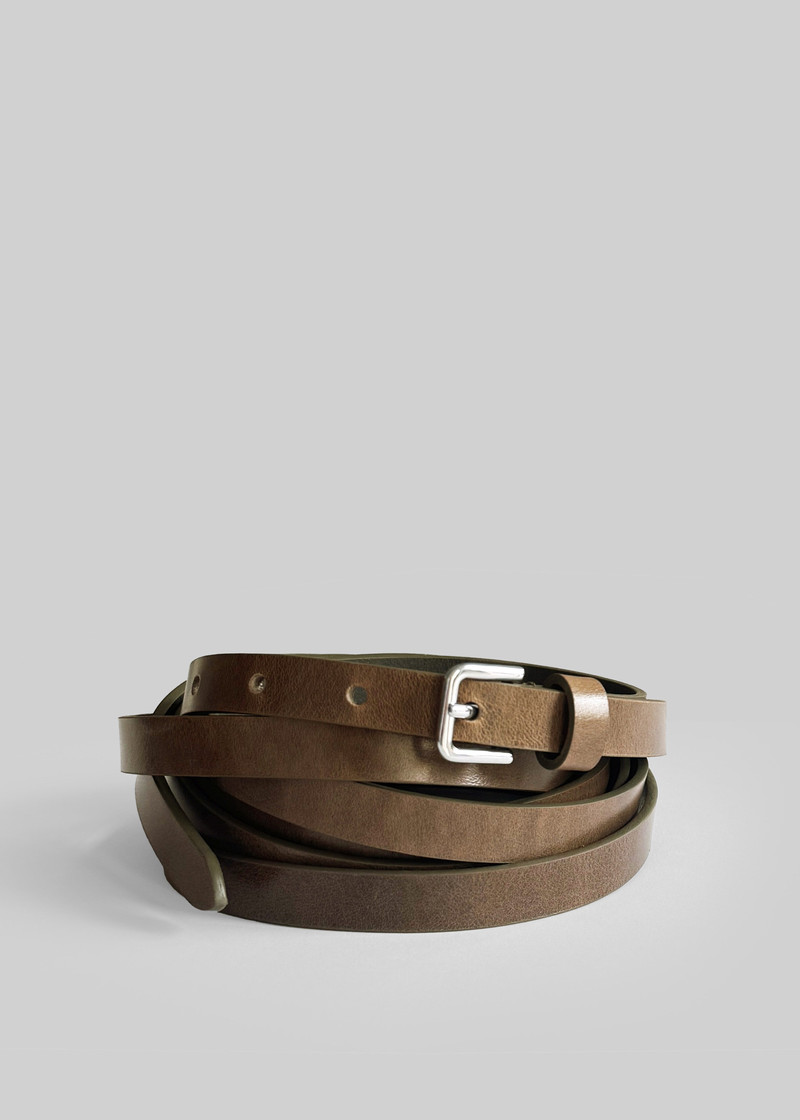 Eyam Leather Belt - Olive 1