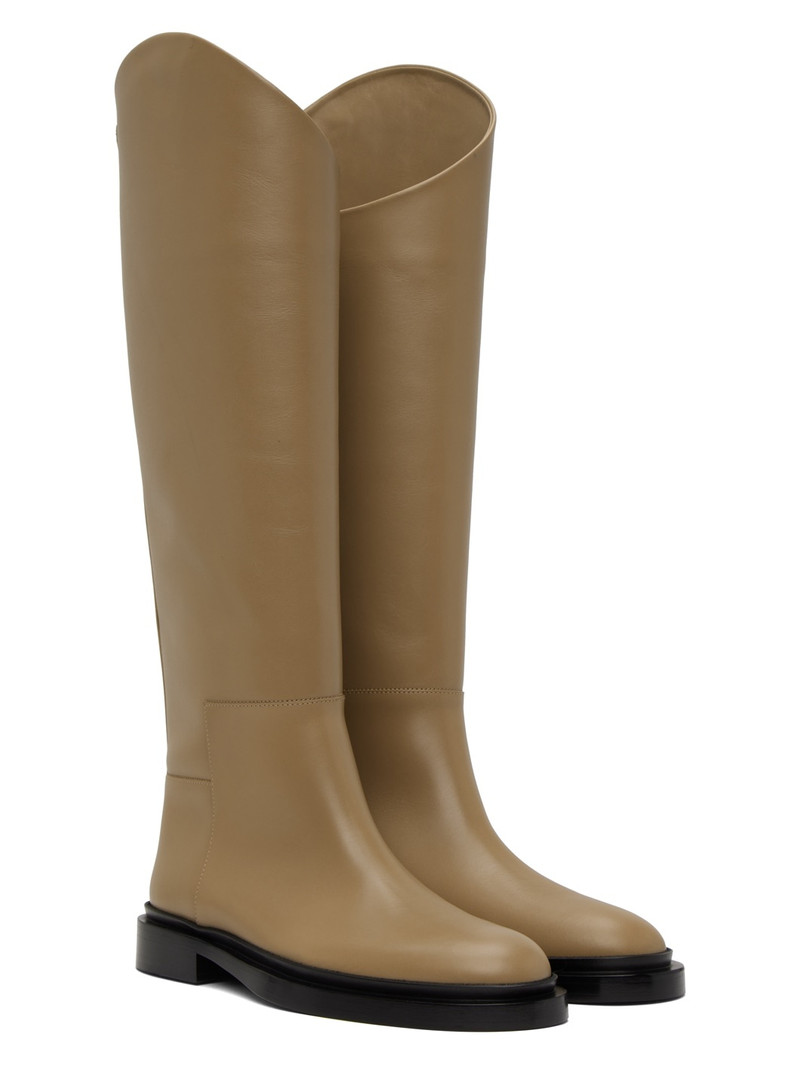 Tan Asymmetric Boots 4