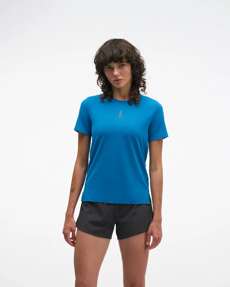 Women's EveryRun Short Sleeve Shirt in Night Glow Blue - 1