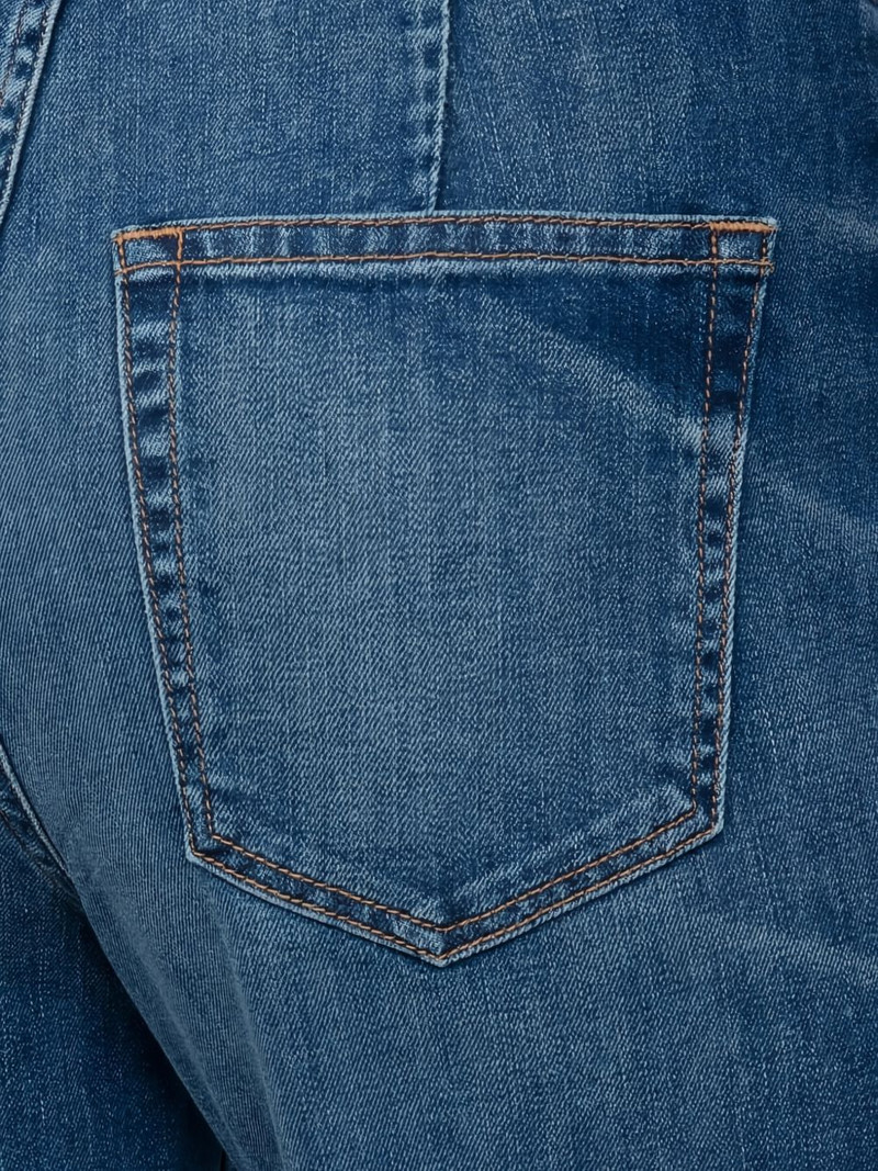 whiskered raw-hem jeans 6