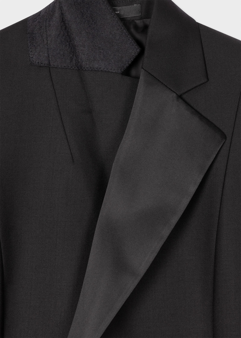 Paul Smith Black Satin Double-Breasted Blazer outlook