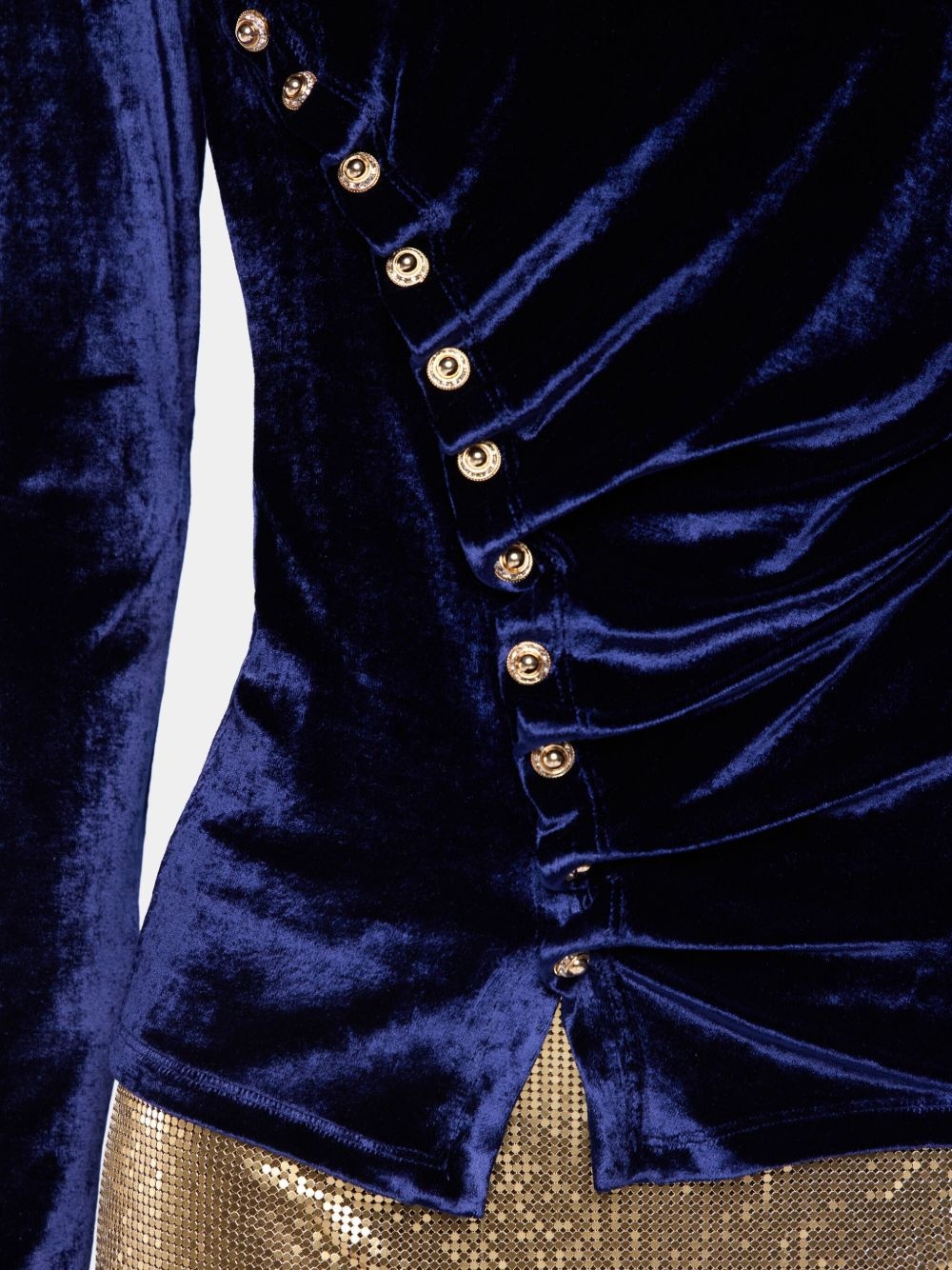 draped velvet top - 4