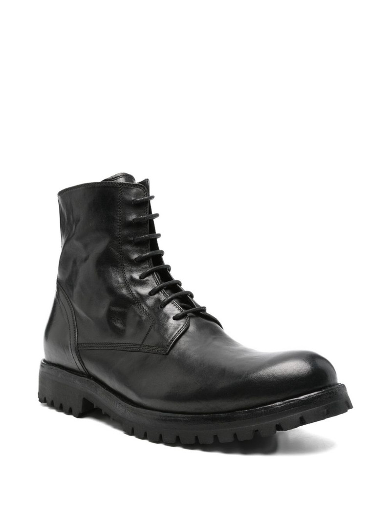 OFFICINE CREATIVE Ikonic 001 lace-up zip boots outlook