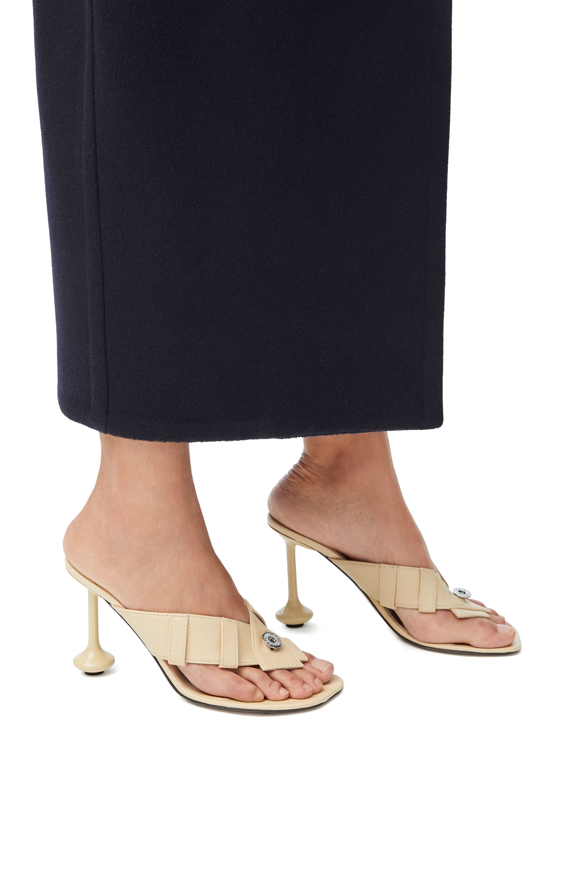 Toy Panta toe post heel sandal in lambskin - 2
