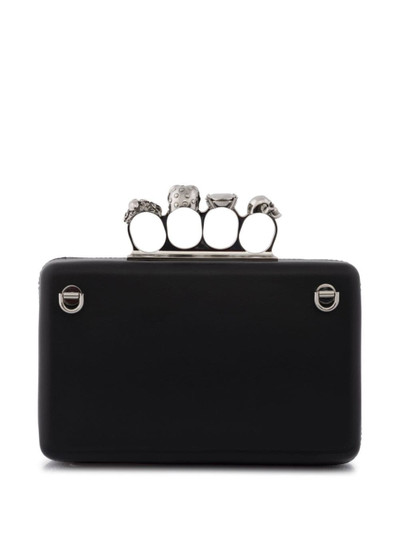 Alexander McQueen Twisted leather clutch bag outlook