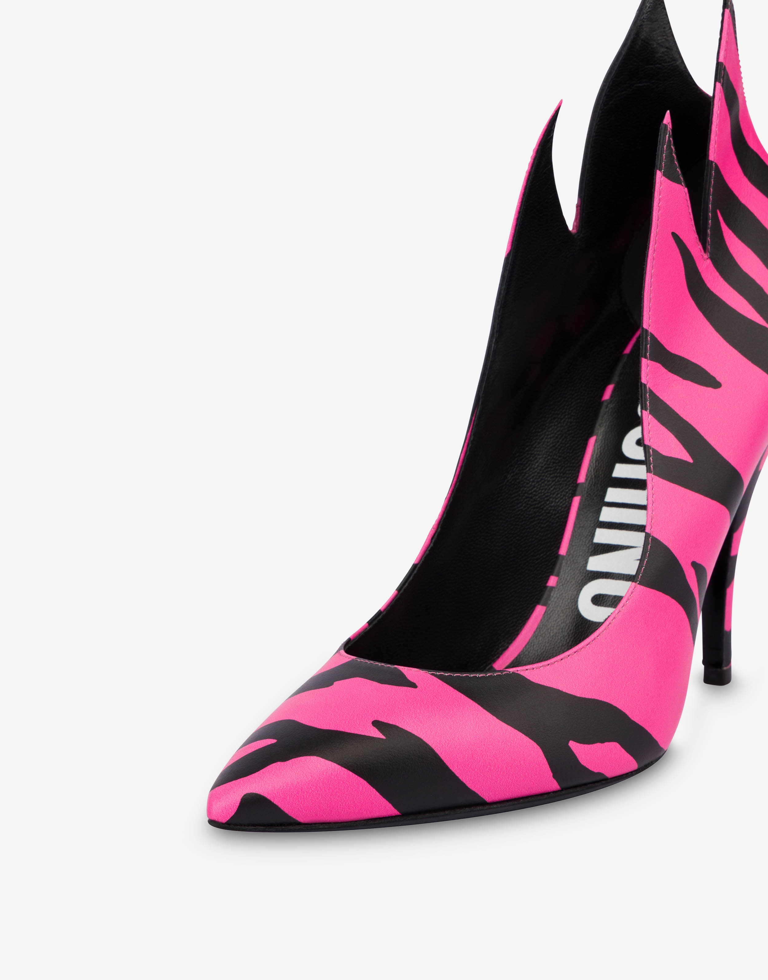 MOSCHINO X THE FLINTSTONES™ ZEBRA-PRINT COURT SHOES - 4