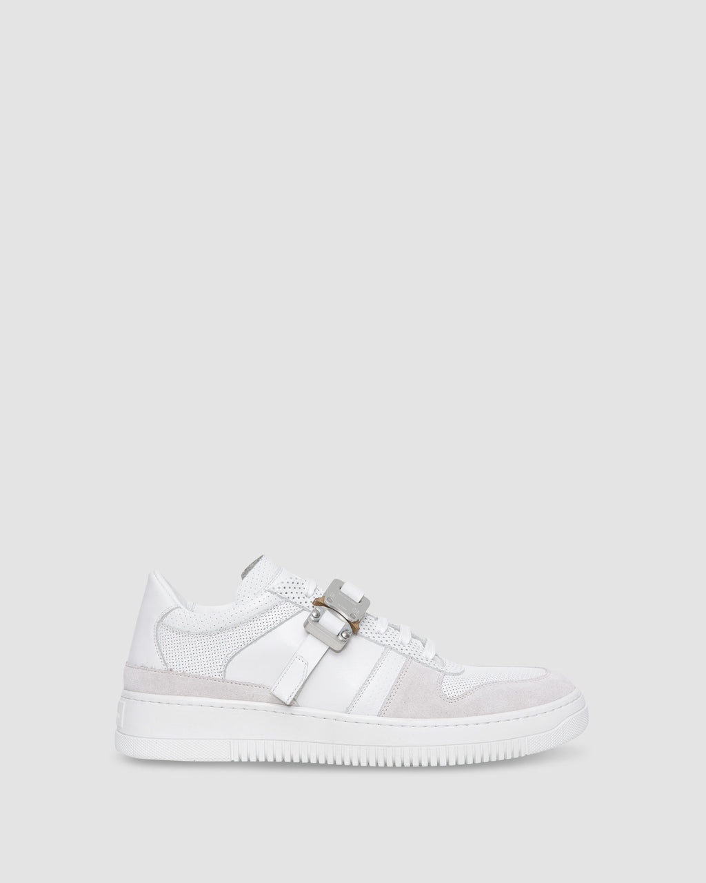 LEATHER BUCKLE LOW TRAINER - 1