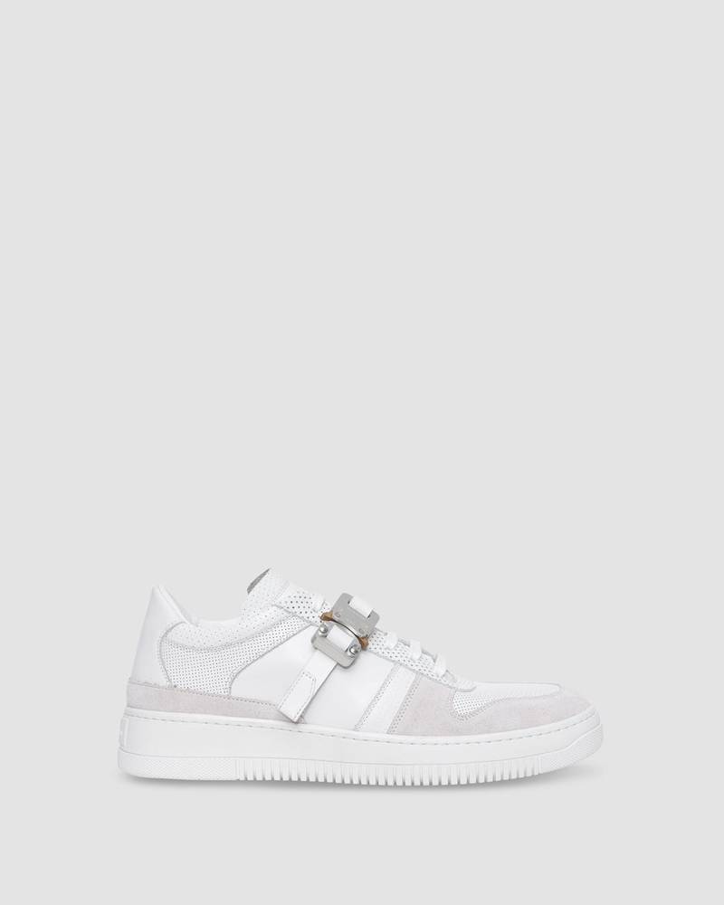 LEATHER BUCKLE LOW TRAINER 1
