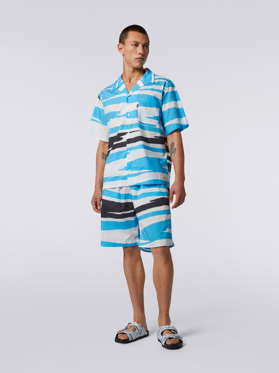 Short-sleeved cotton bowling shirt - 2