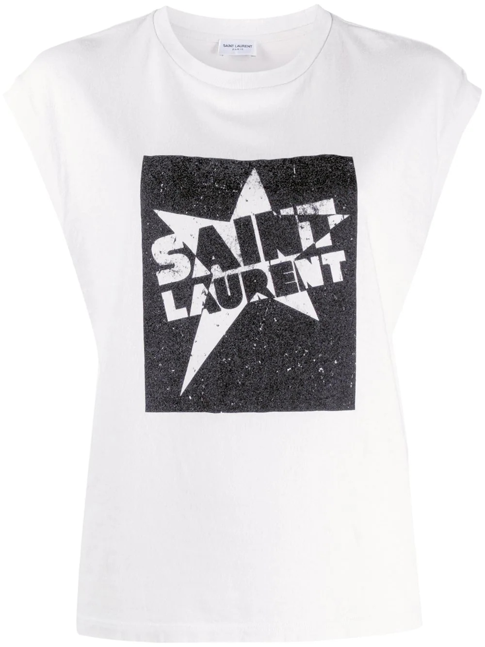 logo star print T-shirt - 1