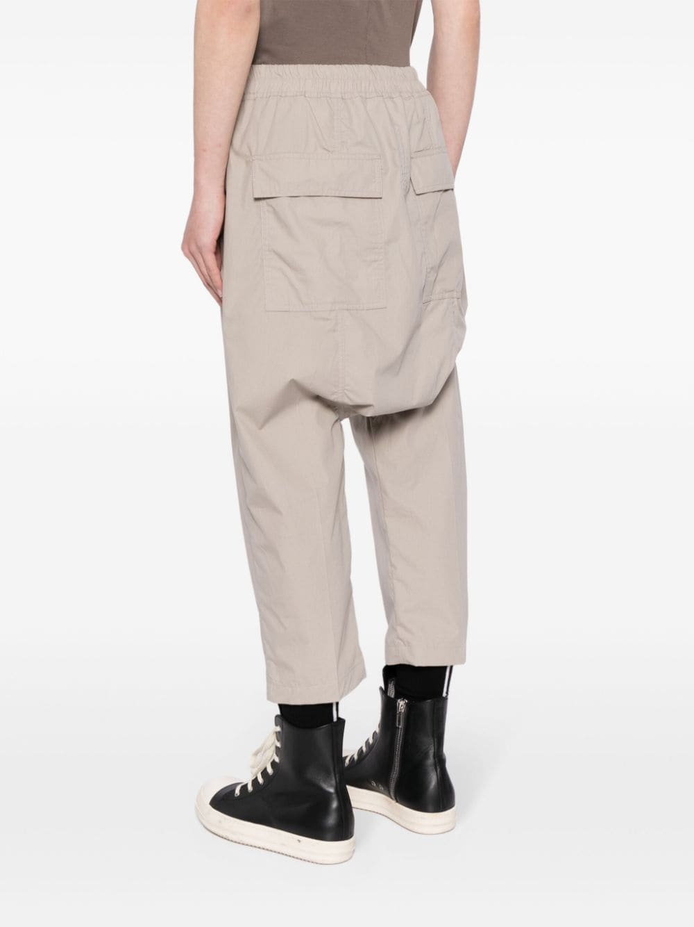 Lido drop-crotch cotton trousers - 4