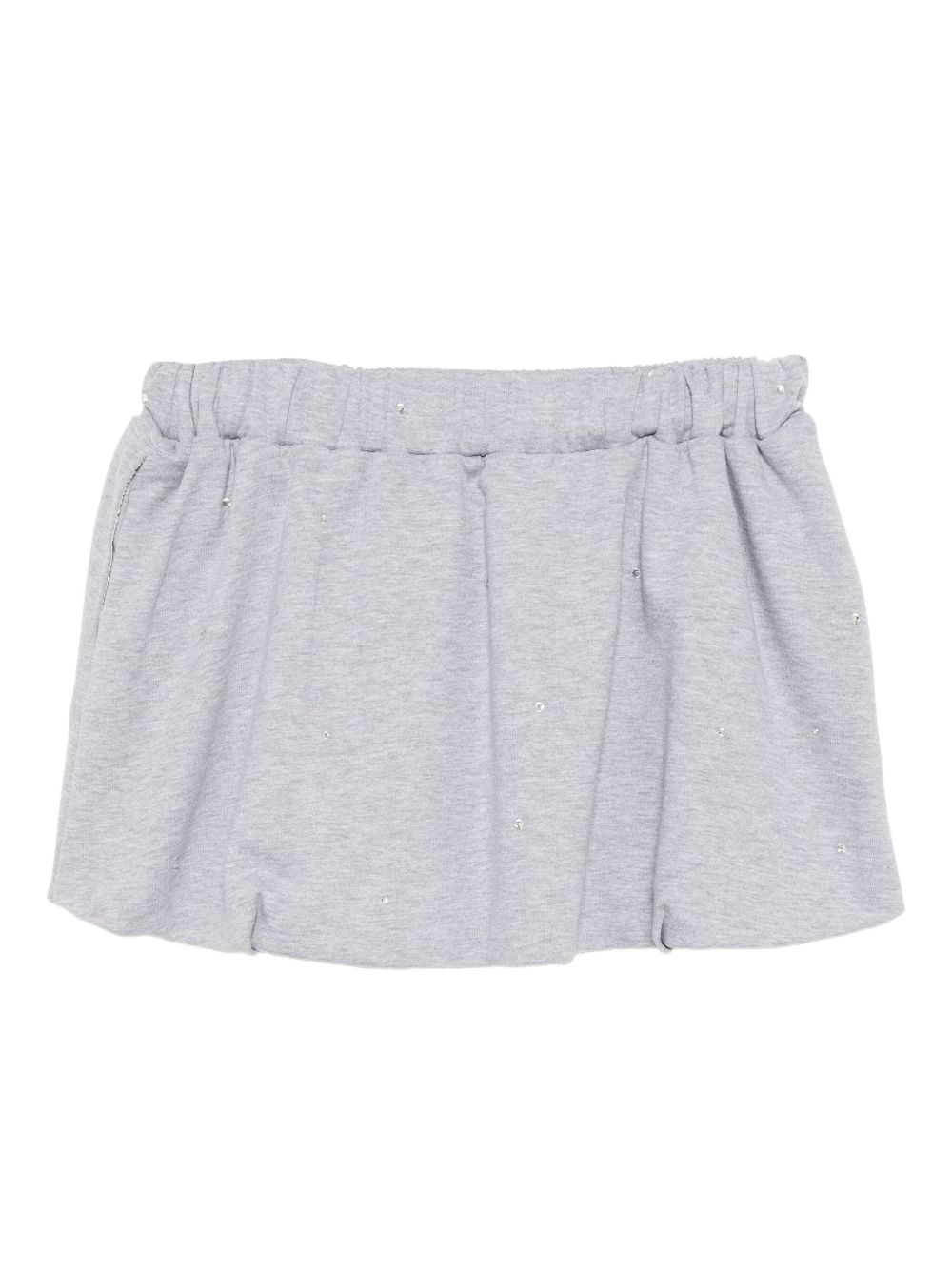rhinestone-embellished cotton skirt - 2
