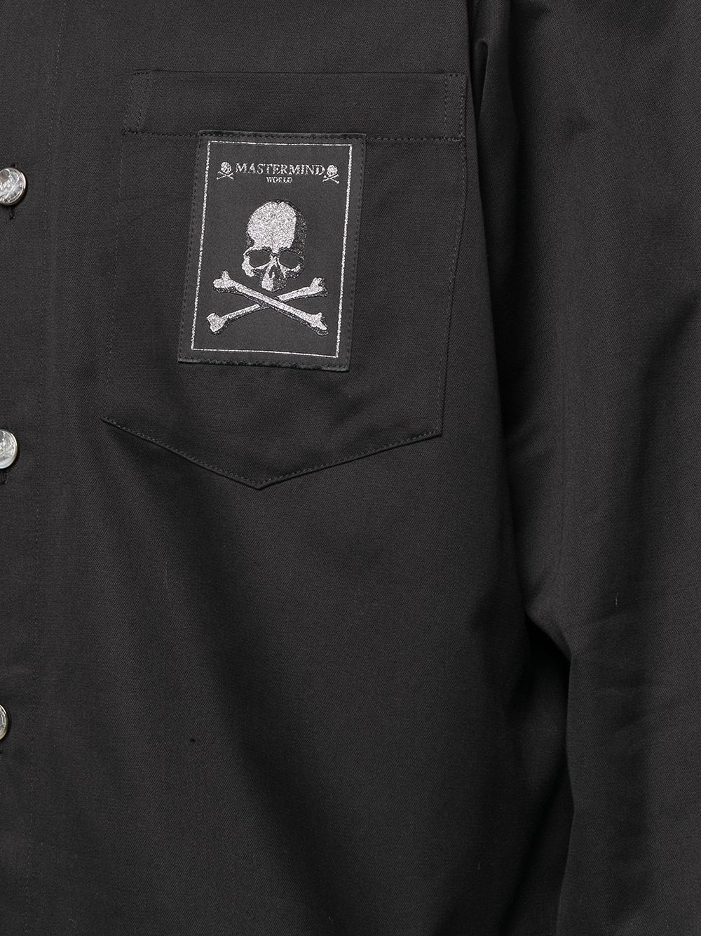 logo-patch cotton-poplin shirt - 5