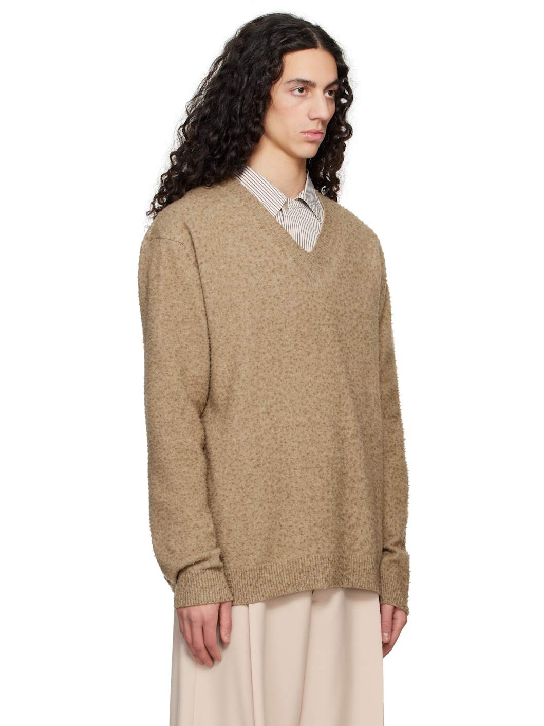 Beige Pilling Sweater - 2